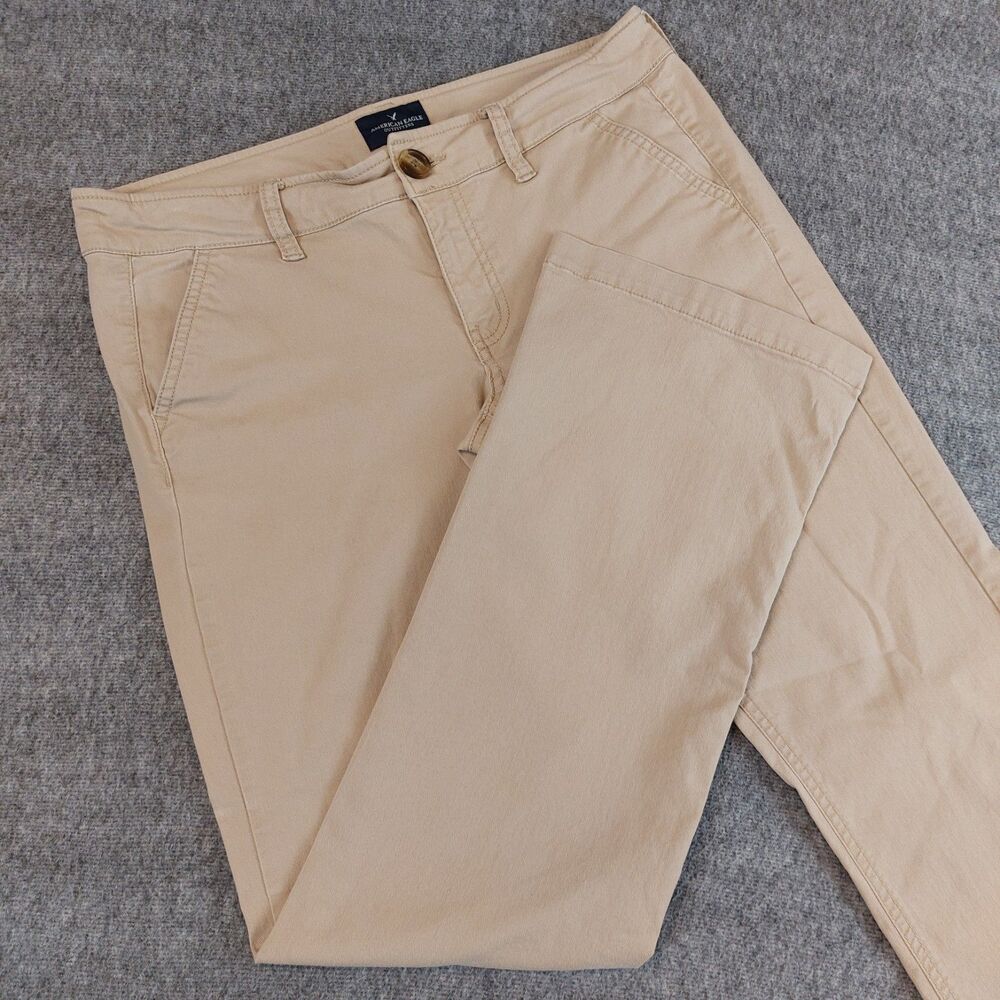 American Eagle Kick Boot Stretch Pants Women's Size 6 Short (Fit 32x29) Beige